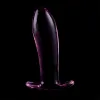 NEBULA SERIES BY IBIZA - MODEL 5 ANAL PLUG BOROSILICATE GLASS PINK 12.5 CM -O- 3.5 CM