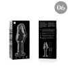 NEBULA SERIES BY IBIZA - MODEL 6 ANAL PLUG BOROSILICATE GLASS CLEAR 12.5 CM -O- 4 CM