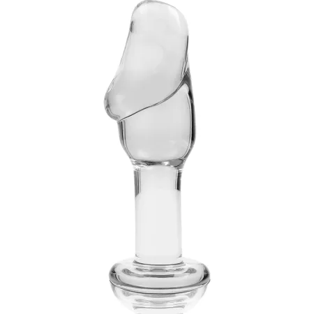 NEBULA SERIES BY IBIZA - MODEL 6 ANAL PLUG BOROSILICATE GLASS CLEAR 12.5 CM -O- 4 CM