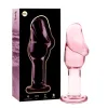 NEBULA SERIES BY IBIZA - MODEL 6 ANAL PLUG BOROSILICATE GLASS PINK 12.5 CM -O- 4 CM