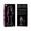 NEBULA SERIES BY IBIZA - MODEL 6 ANAL PLUG BOROSILICATE GLASS PINK 12.5 CM -O- 4 CM