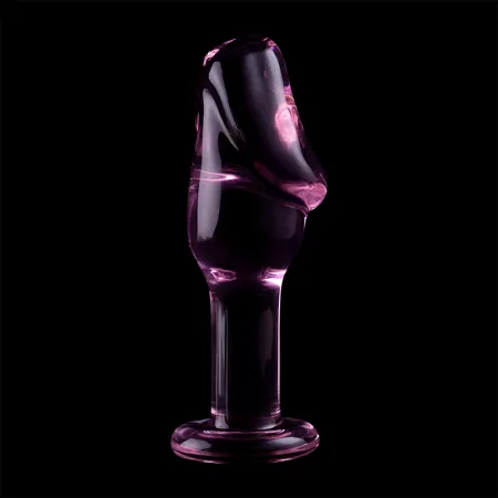 NEBULA SERIES BY IBIZA - MODEL 6 ANAL PLUG BOROSILICATE GLASS PINK 12.5 CM -O- 4 CM