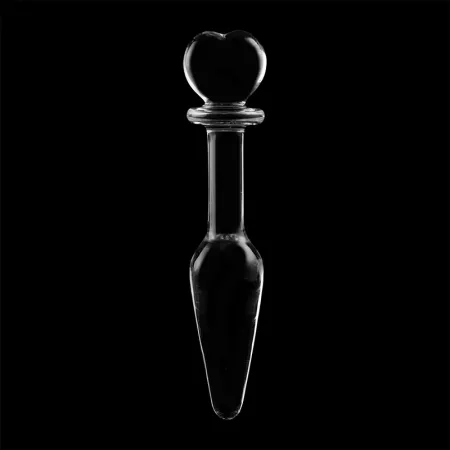 NEBULA SERIES BY IBIZA - MODEL 7 ANAL PLUG BOROSILICATE GLASS CLEAR 13.5 CM -O- 3 CM