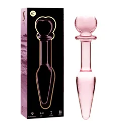 NEBULA SERIES BY IBIZA - MODEL 7 ANAL PLUG BOROSILICATE GLASS PINK 13.5 CM -O- 3 CM
