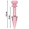 NEBULA SERIES BY IBIZA - MODEL 7 ANAL PLUG BOROSILICATE GLASS PINK 13.5 CM -O- 3 CM