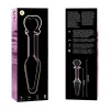 NEBULA SERIES BY IBIZA - MODEL 7 ANAL PLUG BOROSILICATE GLASS PINK 13.5 CM -O- 3 CM