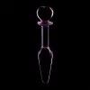 NEBULA SERIES BY IBIZA - MODEL 7 ANAL PLUG BOROSILICATE GLASS PINK 13.5 CM -O- 3 CM