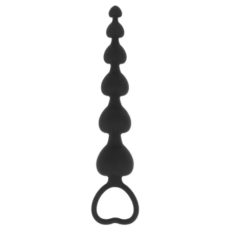 BLACK&SILVER - MILA ANAL CHAIN OF HEARTS 18 CM