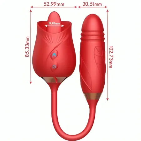 ARMONY - DELIGHT FLOWER VIBRATOR & THRUSTING WITH TONGUE RED
