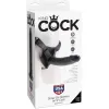 KING COCK - HARNESS WITH BLACK REALISTIC PENIS 22.9 CM