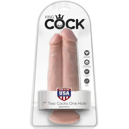 KING COCK - TWO COCKS ONE HOLE 20.3 CM