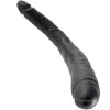 KING COCK SLIM DOUBLE DILDO BLACK 40.6 CM