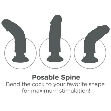 KING COCK - VIBRATING COCK BROWN 15.24 CM