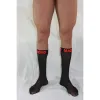 MACHO - THIN SOCKS ONE SIZE BLACK/RED