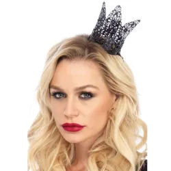 LEG AVENUE - MINI METAL FILIGREE CROWN BLACK