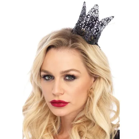 LEG AVENUE - MINI METAL FILIGREE CROWN BLACK
