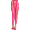 LEG AVENUE - STRAPLESS AND SEAMLESS OPAQUE STOCKINGS NEON PINK