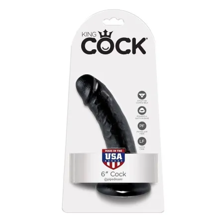 KING COCK - 6" COCK BLACK 15.2 CM