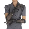 SUBBLIME - 957469SHINE TRANSPARENT GLOVES BLACK S/M