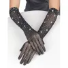 SUBBLIME - 957469SHINE TRANSPARENT GLOVES BLACK S/M