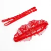 SUBBLIME - 957506 LACE BRA AND GARTER SET RED S/M
