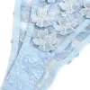 SUBBLIME - 957636 FLOWER EMBROIDERED BRA AND PANTIES SET SKY BLUE L/XL