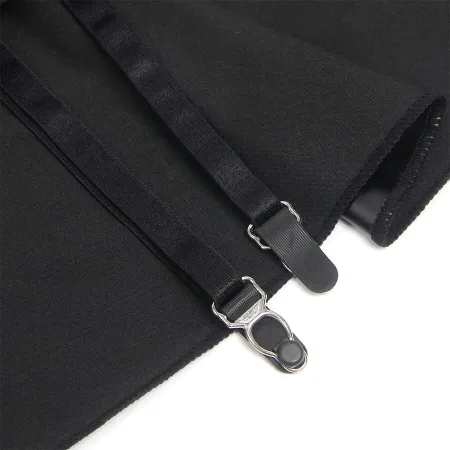 SUBBLIME - 957704 LACE ZIPPER LEATHER DRESS BLACK S/M