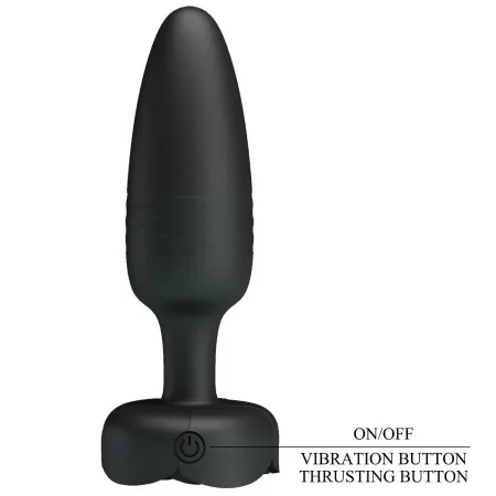 PRETTY LOVE - TARION ANAL PLUG WITH LED LIGHT BLACK 12.5 CM