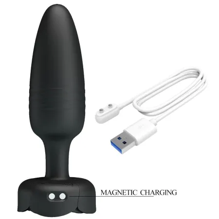 PRETTY LOVE - TARION ANAL PLUG WITH LED LIGHT BLACK 12.5 CM