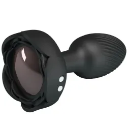 PRETTY LOVE - OLMAN ANAL PLUG WITH LED LIGHT BLACK 8.8 CM