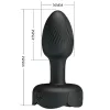 PRETTY LOVE - OLMAN ANAL PLUG WITH LED LIGHT BLACK 8.8 CM
