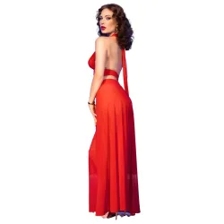 CHILIROSE - CR 4857 RED TOP AND PANTS SET SIZE S