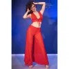 CHILIROSE - CR 4857 RED TOP AND PANTS SET SIZE M