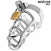 ADDICTED TOYS LOCKED - SILVER LOCK METAL PENIS CAGE SIZE S
