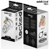 ADDICTED TOYS LOCKED - SILVER LOCK METAL PENIS CAGE SIZE S