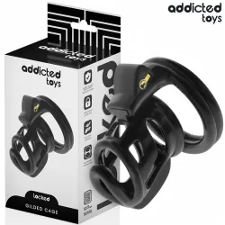 ADDICTED TOYS LOCKED - GILDEN CAGE SILICONE PENIS CAGE 8.5 CM