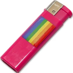 PRIDE - LIGHTER RED WITH LGBT FLAG