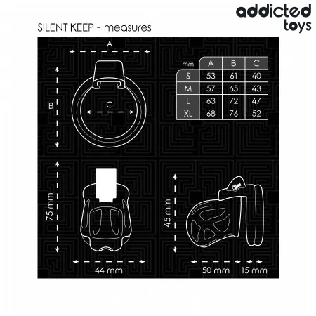 ADDICTED TOYS LOCKED - SILENT KEEP PENIS CAGE 7.5 CM