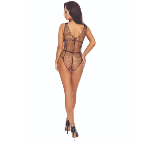 PASSION - BS114 BLACK GRID BODYSTOCKING
