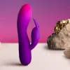 ROCKS- OFF - GLO- GIRL PURPLE RABBIT VIBRATOR