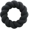 ROCKS-OFF - TWIST BLACK SILICONE MASTURBATOR RING