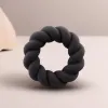 ROCKS-OFF - TWIST BLACK SILICONE MASTURBATOR RING
