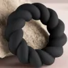 ROCKS-OFF - TWIST BLACK SILICONE MASTURBATOR RING