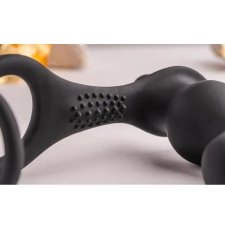 ROCKS-OFF - RO-ZEN RRO ANAL PLUG WITH VIBRATING PENIS RING BLACK