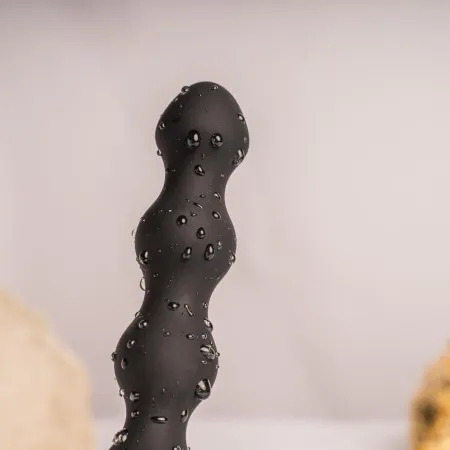 ROCKS- OFF - PETITE SENSATIONS PEARLS ANAL PLUG VIBRATOR BLACK