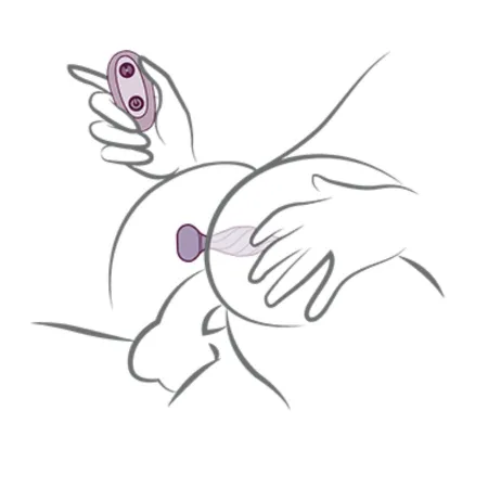 ROCKS- OFF - PETITE SENSATIONS DESIRE ANAL PLUG WITH BLACK REMOTE CONTROL