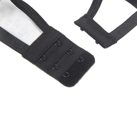 SUBBLIME - SET OF 3 PIECES BRA + THONG + LACE GARTER BLACK L/XL