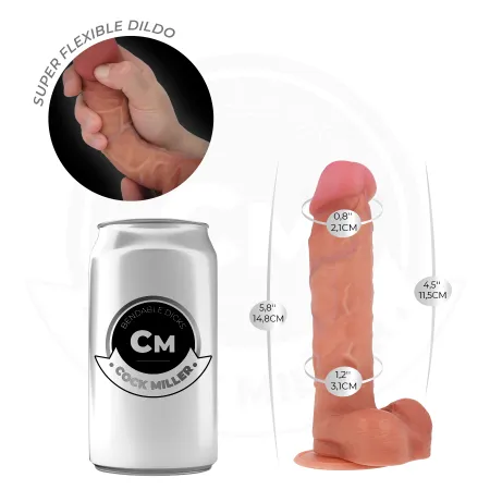 COCK MILLER - HYPERREALISTIC ARTICULABLE DILDO 14.8 CM
