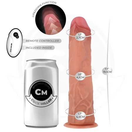 COCK MILLER - HYPER-REALISTIC DILDO WITH SUCTION CUP AND THRUSTING WITH REMOTE CONTROL 19.5 CM