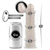 COCK MILLER - DILDO WITH SUCTION CUP, LIGHTS AND VIBRATION WITH REMOTE CONTROL WHITE 20.5 CM